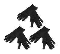 Levemolo Elastic One Size on Black Jewelry Inspection Gloves 3 Pairs Breathable Spandex and Moisturizing with No Restriction Movement Professional Use Finger