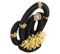 Levemolo Elegant Lightweight Black Hanfu Hair Bun Chignon Hairpiece with Integrated Structure, Ancient Chinese Aesthetics for Cosplay and Themed Parties