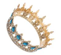 Levemolo Elegant Sky Blue Bridal Tiara Rhinestone and Zinc Alloy, Comfortable Fit and Dazzling Touch Hair Accessory for Women, for Weddings and Birthday Celebrations
