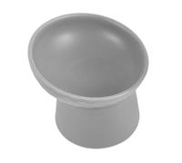 Levemolo Elevated Cat Bowl Vomit Design Slanted Ceramic Feeder for Cats and Dogs Easy to Clean Non- Base for Healthy Eating and Neck Comfort Grey