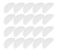 Levemolo Eyeglass Nose Pads with Easy Cleaning Feature Silicone D-shaped White 10 Pairs Anti Soft Cushion Replacement Nose Pads for Glasses Eyeglasses