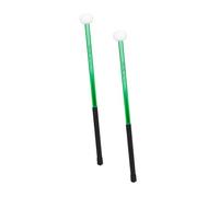 Levemolo Felt Head Aluminum Alloy Drumsticks Pair, 1 Green Felt Drum Stick for Marching Snare Drum, Percussion Instrument Accessory for Students and Band Performance