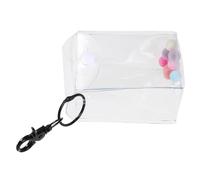 Levemolo Figurine Bag Mini Doll Display Pouch for Collectibles Large Capacity Plastic Hanging Organizer with Keychain for-The-Go Storage