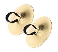 Levemolo Finger Cymbals Metal Finger Zills Small Musical Instrument Comfortable Handle for All Ages
