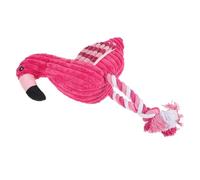 Levemolo Flamingo Shape Squeaky Rope Toy for Dogs Dog Chew Toy Interactive for Indoor Play