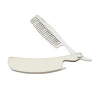 Levemolo Folding Hair Brush Zinc Alloy Beard Comb for Men with Comfortable Massage and Headache Relief, Portable Foldable Hair Comb for Neck Line and Cheek Line Styling, Simple Style