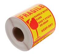 Levemolo Fragile Caution Stickers 500 Pack Professional Shipping and Handling Labels on Coated Paper for Boxes, Paper, Bottles, Plastics, and Wood, for Moving and Transport Packaging