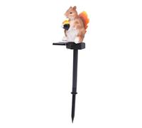 Levemolo Garden Solar Light Squirrel Ornament Resin Plastic Lawn Lamp Decorative Garden Lamp