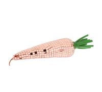 Levemolo Glass Carrot Ornament Vintage-inspired Disco Style Ornament with Mirror Reflective Surface Tabletop Decoration for Home and Garden