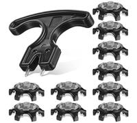 Levemolo Golf Shoe Spikes TPU Golf Spike Set 10 Pcs Black Replacement Cleats with Spike Wrench Tool for Balance and Grip the Course