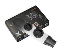 Levemolo Gradient Color Double Hole Kazoo Instrument Adjustable High Low Tone, Portable Musical Kazoo for Adults and Boys and Girls, Beginner and Performance Use, Skin-feel Gray White Gradient