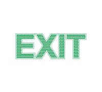 Levemolo Green Exit Sign Sticker Pvc Wall Decal Eye-catching Luminous Feature, Convey Direction Message for Supermarket and Retail Spaces Safety
