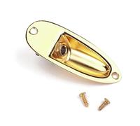 Levemolo Guitar Input Jack Socket 1/4'' Boat Jack Plug 6.35mm Input Guitar Output Socket Plate Gold Finish