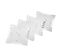 Levemolo Guitar Measuring Ruler Set Guitar Setup Tools Stainless Steel 4 Pcs Versatile Use with Notched Radius Gauge Portable Design for Banjo and String Instruments for Musicians