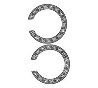 Levemolo Guitar Sound Hole Rosette Decals 2 Pieces Pvc Stickers for Acoustic Guitar Decoration
