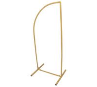 Levemolo Half Moon Wedding Arch Backdrop Stand with Easy Assembly and Weather-resistant Finish, Golden Iron Party Arch Frame for Ceremonies and Birthday Decorations, 1.64x3.94ft