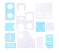 Levemolo Hamster Hideout Hut 2-layer Wooden Small Pet House Sky Blue Fun Hideaway for Hamsters and Mini Hedgehogs in Cage Habitat Toy