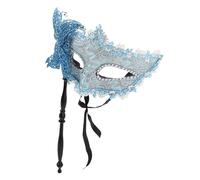 Levemolo Handheld Venetian Dragon Pattern Party Mask with Stick Reusable Wing Motif for Mardi Gras Prom Ball Christmas Fancy Dress Easy to Clean Masquerade Accessory