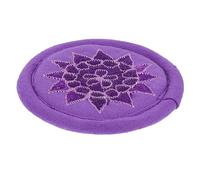 Levemolo Handmade Nepal Embroidered Cotton Singing Bowl Cushion Mat, Medium 16cm Purple, Meditation Sound Bowl Pad for Yoga, Chakra Healing, and Tibetan Sound Therapy