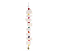 Levemolo Hanging Calcium Bird Toy Creative Parrot Chew Plaything Medium Cuttlefish Bone for Calcium Supplement Engaging Molar Toy for Parrots Budgies and Pets