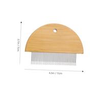 Levemolo Horse Grooming Scraper Horse Hair Removing Brush Metal Tooth Wooden Livestock Hair Brush for Stable Use for Equine Care