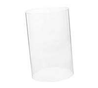 Levemolo Hurricane Candle Holder Sleeve, Clear Glass Cylinder Candleholder, Chimney Tube Open Ended Candle Shade Cover Bottomless for Wedding Centerpieces 10x15cm