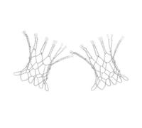 Levemolo Iron Chain Basketball Net Heavy Duty with Easy Attachment Rust-proof 2 Pcs Replacement Net Outdoor for Basketball Hoop