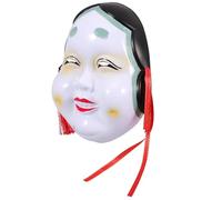 Levemolo Japanese Style Kimono Mask for Cosplay Costume Prop, Unisex Plastic Material with Tear-resistant Feature, for Music Festivals and Dance Performances