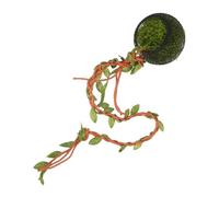 Levemolo Jumping Spider Hut Enrichment Hide Accessories with Realistic Artificial Vines and Leaves for Arboreal Spider Habitat and Bearded Dragon Lizard Climbing Shelter