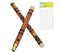 Levemolo Key Bamboo Flute for Adults Traditional Chinese Musical Instrument with Multi Design Smooth Polished Surface Flute Membranes and Storage Box Vintage Cultural Style
