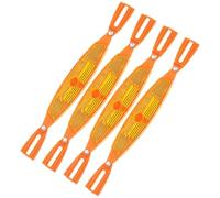 Levemolo Large Bicycle Wheel Reflectors, Orange Plastic Wheel Reflector Strip, 4pcs Pack, Foldable Warning Strip for Bicycle Wheels, City Commutes and Cycling Trips