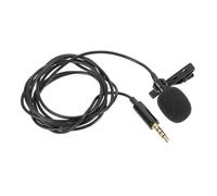 Levemolo Lavalier Microphone Clip-on 3.5mm Wired Lapel Mic 1.5m Shielded Cable Mini Recording Microphone for Phone Pc Laptop Interviews and Lectures