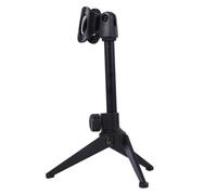 Levemolo Liftable Black Plastic Triangle Microphone Stand Desktop Rack Adjustable Height Mic Shelf for Pc Singing and Streaming Recording