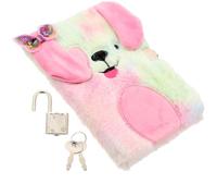 Levemolo Lockable Diary for Plush Notebook with Colorful Cover Smooth Writing Metal Lock Travel Diaries for Little