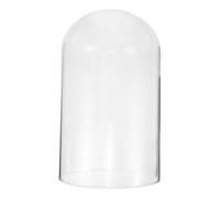 Levemolo Mantel Clock Glass Dome: Decorative Cloche for Collectibles Figurines & Antiques - Clear Glass Display Case No Base for Home Decor Crafts and Party Decorations