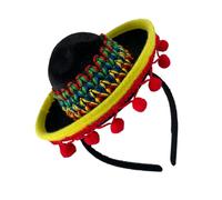 Levemolo Mexican Party Hat Headband for Fiesta Cinco De Mayo and Cosplay Events Made of Material This Festive Headband Features Design for Party Decorations