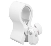 Levemolo Microphone Holder Clip for Mic Stand, Sturdy Plastic Mic Clip with Wide Compatibility, Compact Design, Fits 32-60mm Diameter Microphones with 5/8" + 3/8" Screw Adapter for Studio