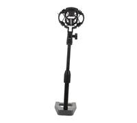Levemolo Microphone Stand Table Adjustable Weighted Base for Desktop Mic Holder Use during Interviews Live Singing Performances