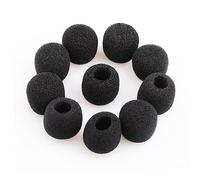Levemolo Microphone Windscreen Covers Improves Sound Quality 10pcs Windshield Cover Black Sturdy High-density Foam for Lavalier Lapel Microphone Suitable for Recording Studios