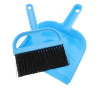 Levemolo Mini Blue Plastic Hamster Cage Broom and Dustpan Set for Cleaning Hard-to-Reach Spaces with Wear Resistance, for Home and Pet Store Use