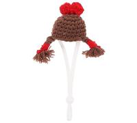 Levemolo Mini Wig Hat Suitable for Small Pets Knitted Hamster Hat Stylish Adorable Pet Accessory