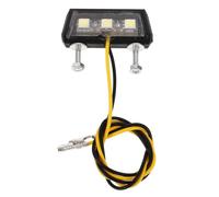 Levemolo Motorcycle Licence Plate Light White LED Lightweight High Brightness Pp Material Universal Fit with 26mm Screw Distance Suitable for Motorbike Tail Lighting