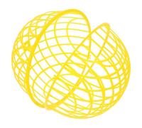 Levemolo Movable Chicken Enclosure Ball Cage Wheels, 30cm Yellow Outdoor Poultry Transport Coop for Rabbits, Ducks, and Backyard Farming