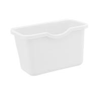 Levemolo Multifunctional Hanging Waste Basket White Plastic Trash Can for Kitchen Cabinet Door Space-saving Garbage Bin with Smooth Surface and Storage Pocket for Small Items