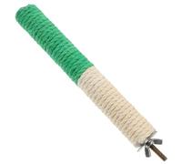 Levemolo Natural Two-color Hemp Rope Parakeet Perch with White and Green Cotton Rope for Bird Cage, Cockatiel and Claw Grinding Wooden Branch Stand for Parrot Cage Accessories