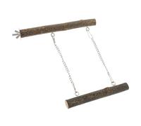 Levemolo Natural Wood Bird Swing and Perch Stand for Parrots and Birds Chew Cage Accessory Hanging Design to Stimulate Curiosity and Play for Parakeets and Cockatiels