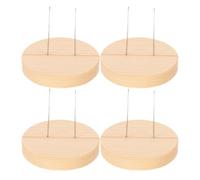 Levemolo Needle Felting Doll Stand 4Pcs with Wooden Base Felt Holder Rack for Model Dolls Display and DIY Craft Storage