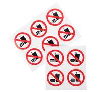 Levemolo No Eating No Drinking Safety Stickers 10Pcs Vinyl Warning Decals Self Adhesive for Workshop Factory Business Environment