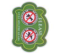 Levemolo No Pooping Dogs Sign for Garden and Community Lawns Warning Message with Simple Design Sturdy Green Plastic Yard Sign for Dog and Pet Waste Reminder