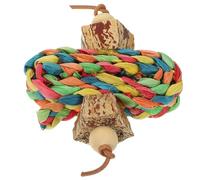 Levemolo Parrot Chewing Toy Wooden Tear-Resistant Hanging Cage Bird Toy Promoting Physical and Emotional Activity Suitable for Parrots and Cockatiels